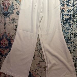 White Wide-Leg Pants